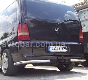 Захист заднього бампера Кути на Mercedes Vito 638 (1996-2003)