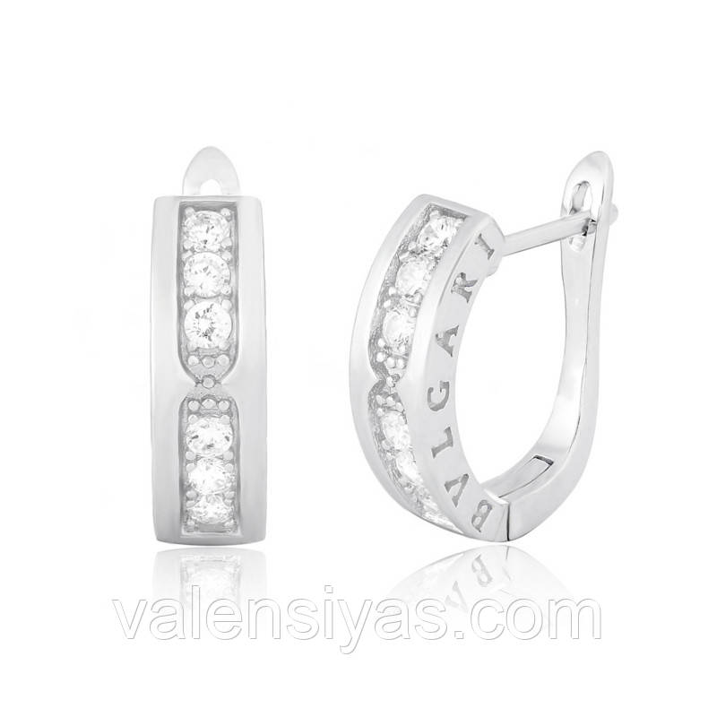 Срібні сережки в стилі Bvlgari СК2Ф/190