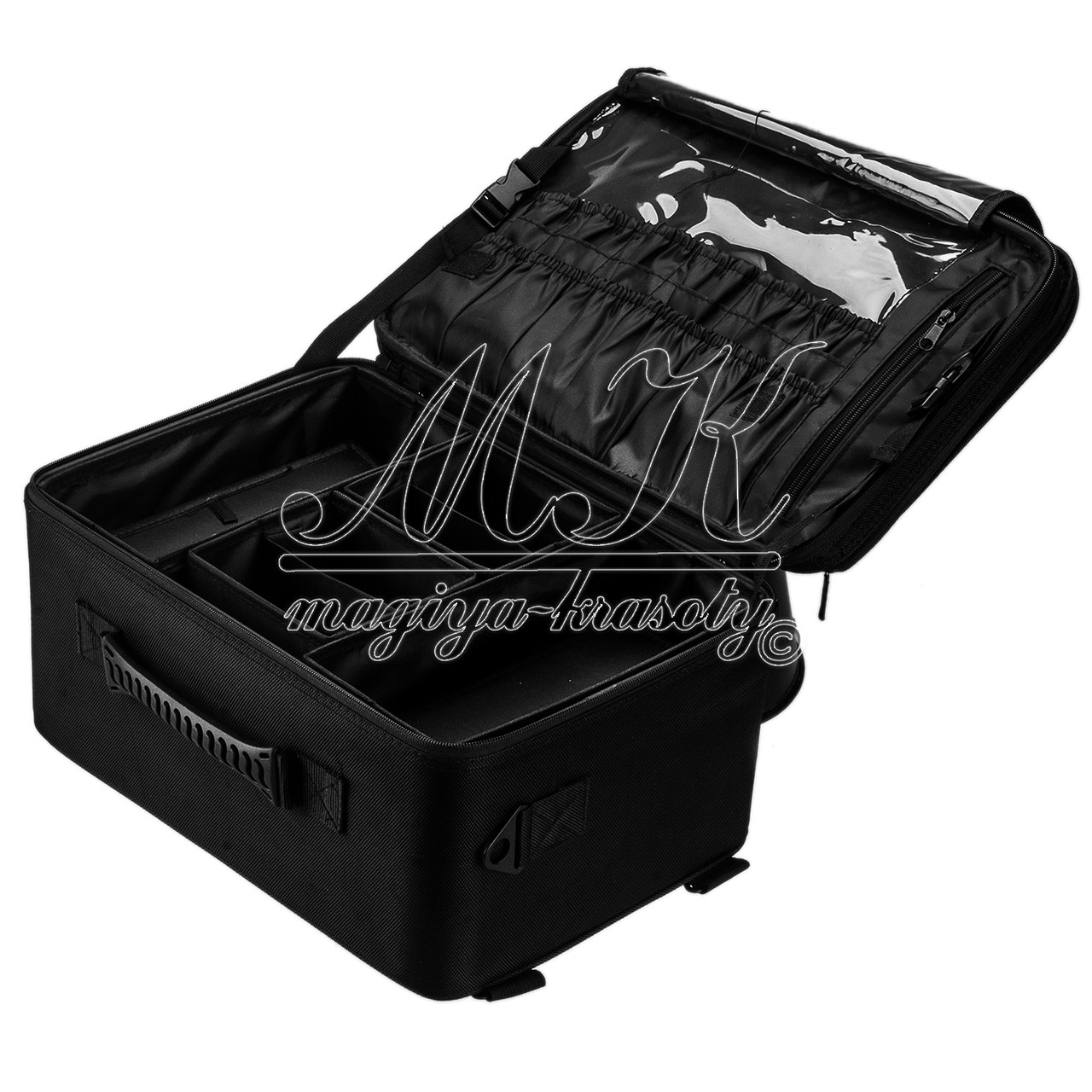 Велика багатофункціональна сумка майстра, з комірками для зберігання приладдя, чорна