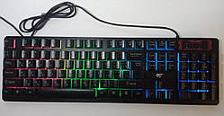 Клавіатура з кольоровою підсвіткою HAVIT HV-KB421L, конструкція SKELETON, USB Black