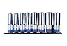 Набір головок KING TONY 4308MR10 1/2" глибокі, 6-ти гр. (8 предметів)