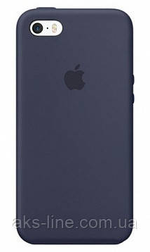 Чехол для iPhone 5S/SE Silicone Case бампер (Dark blue) - фото 1 - id-p583081249