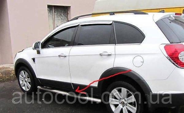 Бічні пороги труба неіржавка Chevrolet Captiva 2006+ г.в. Шевролет Каптіва