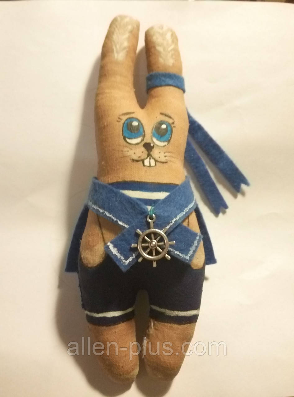 Кофейная игрушка ручной работы Заяц Моряк