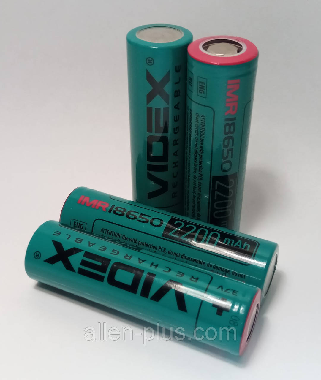 Акумулятор высокотоковый Videx IMR Li-Ion 18650 (без захисту) 2200mAh (струм 22А)