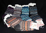 Зимові теплі шкарпетки для жінок, хутро, малюнок різний, 35-38 р-ри, 205/143, фото 2
