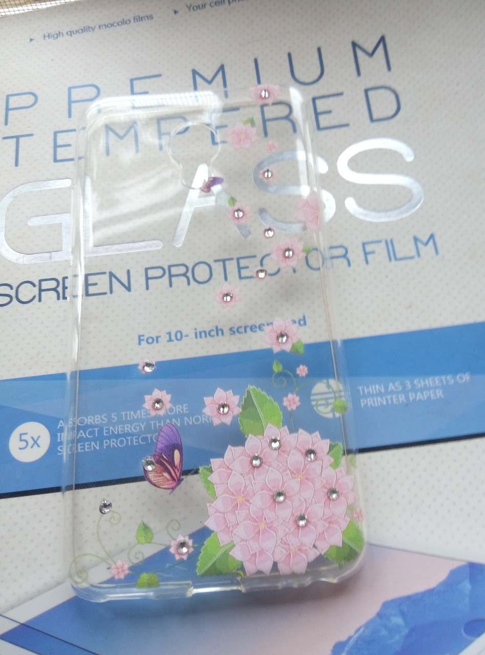 Чехол TPU для Meizu M5 со стразами