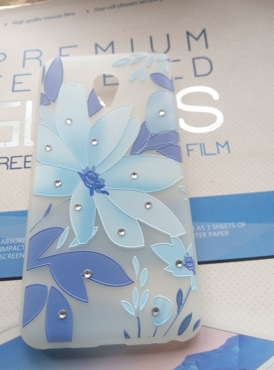 Чехол TPU для Meizu M5 со стразами