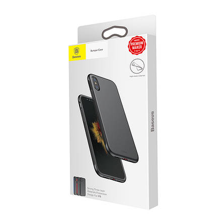 Силіконовий чохол iPhone X Baseus Bumper, фото 2