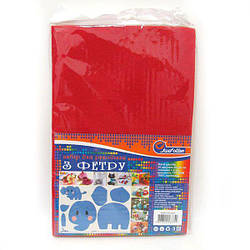 Фетр A4 червоний 10 аркушів 170 г/м2 (1.2мм/20x30см)