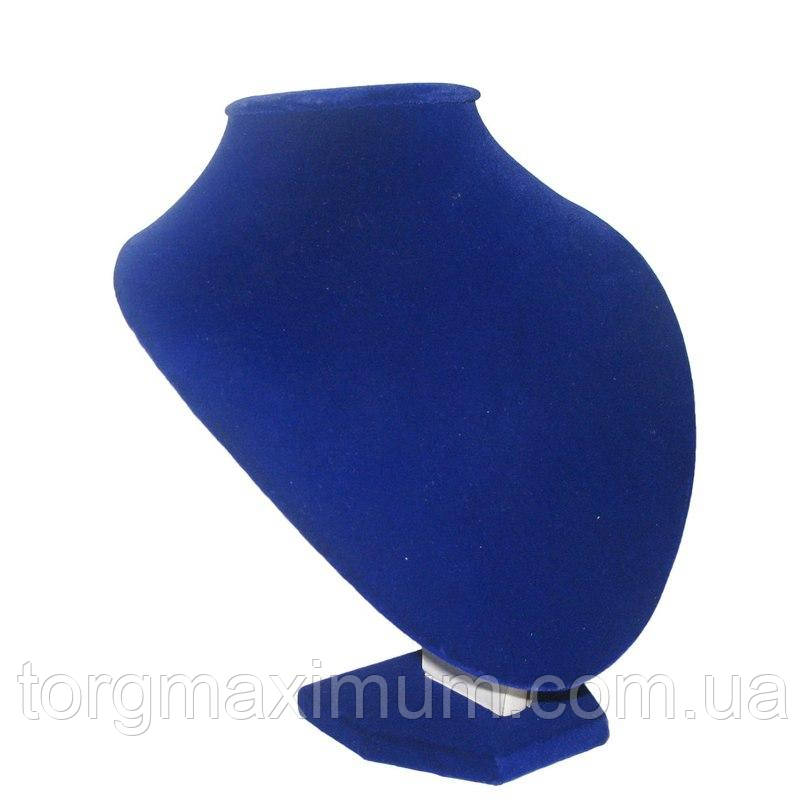 Бюст шиї синій оксамитовий, фото 1