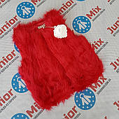 Модна дитяча хутряна жилетка для дівчаток оптом Star kids