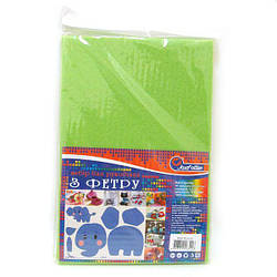 Фетр A4 салатовий 10 аркушів 170 г/м2 (1.2мм/20x30см)