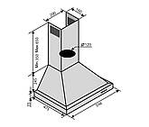 Витяжка кухонна камінна 60 см біла Ventolux Lazio 60 wh (750), фото 3
