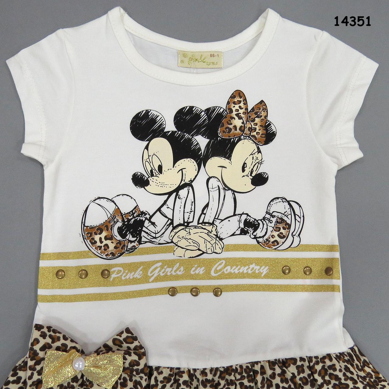 Летнее платье Mickey&Minnie Mouse для девочки. 86, 92 см - фото 2 - id-p547792184