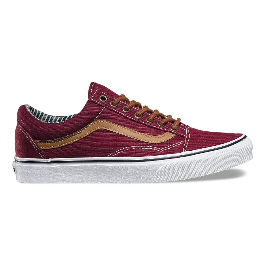 Кеді\Кеди Vans Old Skool - Port Royal Red/Stripe (оригінал олд скул)