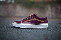 Кеды Vans Old Skool - Port Royal Burgundy/Stripe (оригинал олд скул)