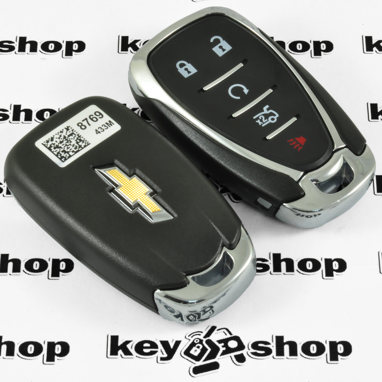 Оригинальный смарт ключ для Chevrolet (Шевролет) 4+1 кнопки, чип ID46 (HITAG 2), 433 MHz (keyless-go) - фото 2 - id-p615885260