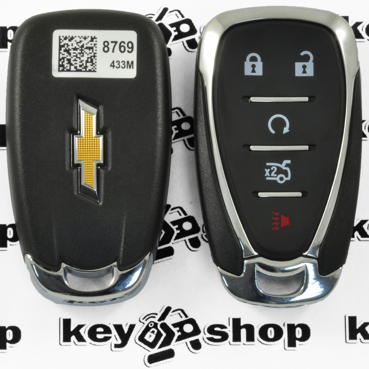 Оригинальный смарт ключ для Chevrolet (Шевролет) 4+1 кнопки, чип ID46 (HITAG 2), 433 MHz (keyless-go) - фото 1 - id-p615885260