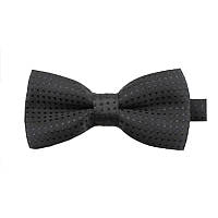 Дитячий стильний жакардовий метелик No 9 чорний однотонний