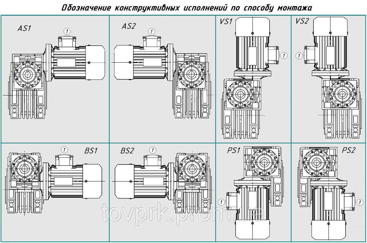 Мотор-редукторы червячные двухступенчатые RV 030/040 - фото 3 - id-p44911200
