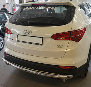 Захист заднього бампера на Hyundai Santafe (c 2013--) Can Otomotiv d60 mm