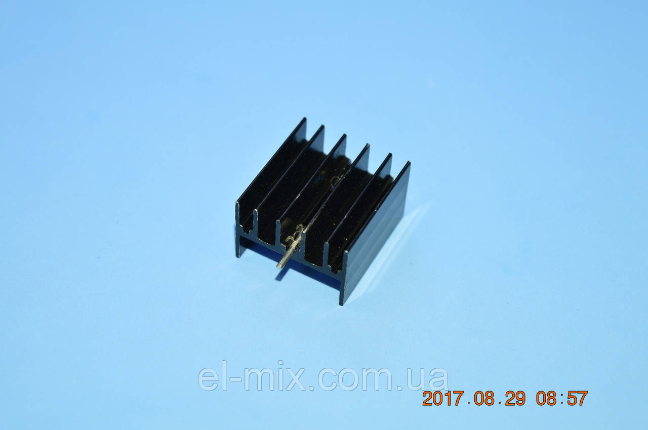 Радиатор Ш-образный 25*23*16.5 алюминий, черный (под корпус ТО-220/247), Китай - фото 3 - id-p528438189