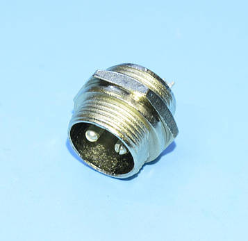 Роз`єм гарнітурний d16мм 2-pin, MIC-332, штекер монтажний 1-0403