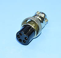 Разъем гарнитурный d16мм 5-pin, MIC-325, гнездо на кабель 1-0413