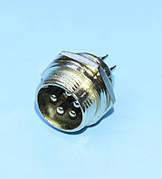 Разъем гарнитурный d16мм 5-pin, MIC-335, штекер монтажный 1-0415
