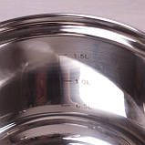  Каструля Kamille 1.8 л з неіржавкої сталі з кришкою та порожнистими ручками, фото 6