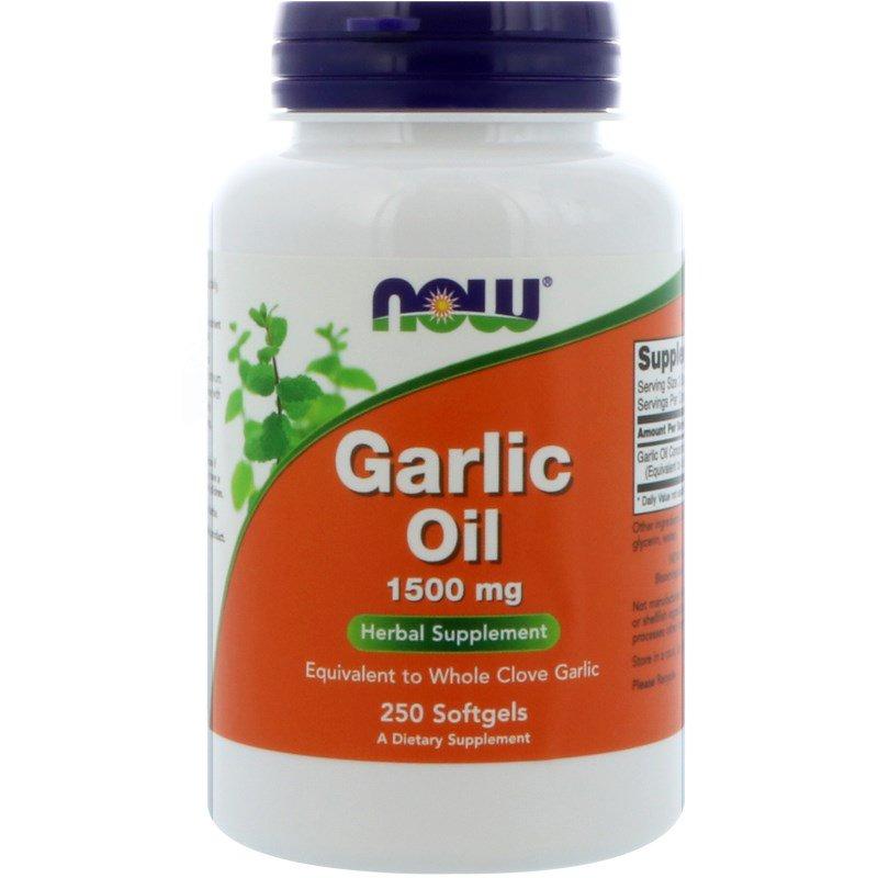 Garlic Oil 1500 mg NOW Foods 250 softgels - фото 1 - id-p616025497