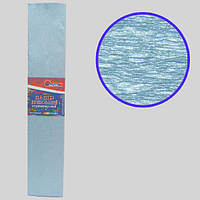 Бумага креповая 30% перламутровая голубая 50*200 см., 20г/м2