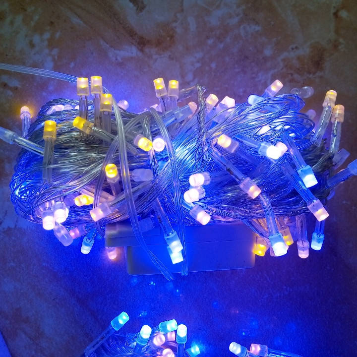 

Новогодняя светодиодная гирлянда 200LED 13м сине-желтый