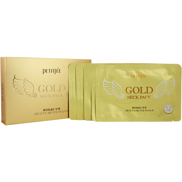Гідрогелева маска для шиї з плацентою PETITFEE Hydrogel Angel Wings Gold Neck Pack