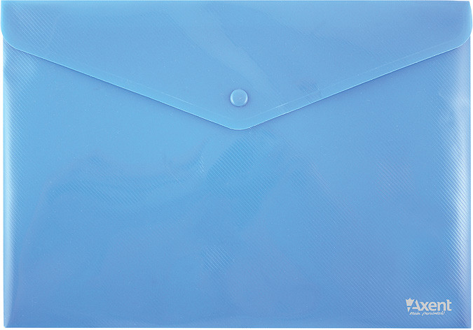 Папка на кнопці Axent непрозора синя 1412-22-А