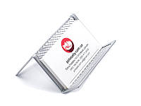 Подставка для визиток Axent 95x80x60мм серебро металл (2114-03-A)