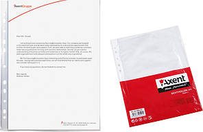 Файл Axent А4 глянцевий 30мкм 100шт 2007-00-А