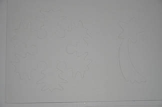 Набір новорічних трафаретів, 8 аркушів, А3-А4-А5, фото 3