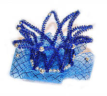 Корона Снігової королеви для дівчинки синя