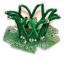 Дитяча шпилька Корона зелена