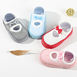 Шкарпетки - чешки дитячі Рожеві з бантиком, фото 2