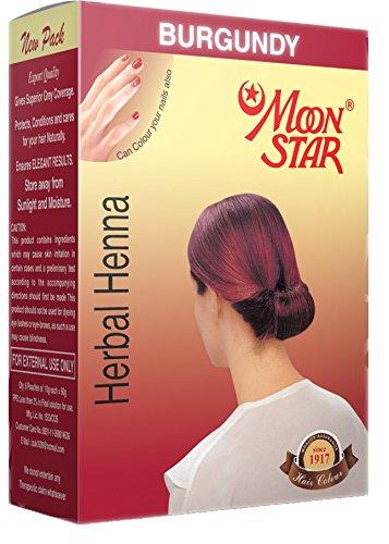 Хна-фарба індійська для волосся MOON STAR (Мун Стар) кольору бургунд (до 11.2024) - фото 1 - id-p616222085