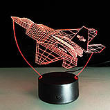 Літак, Змінна пластинка на 3D нічник, фото 2