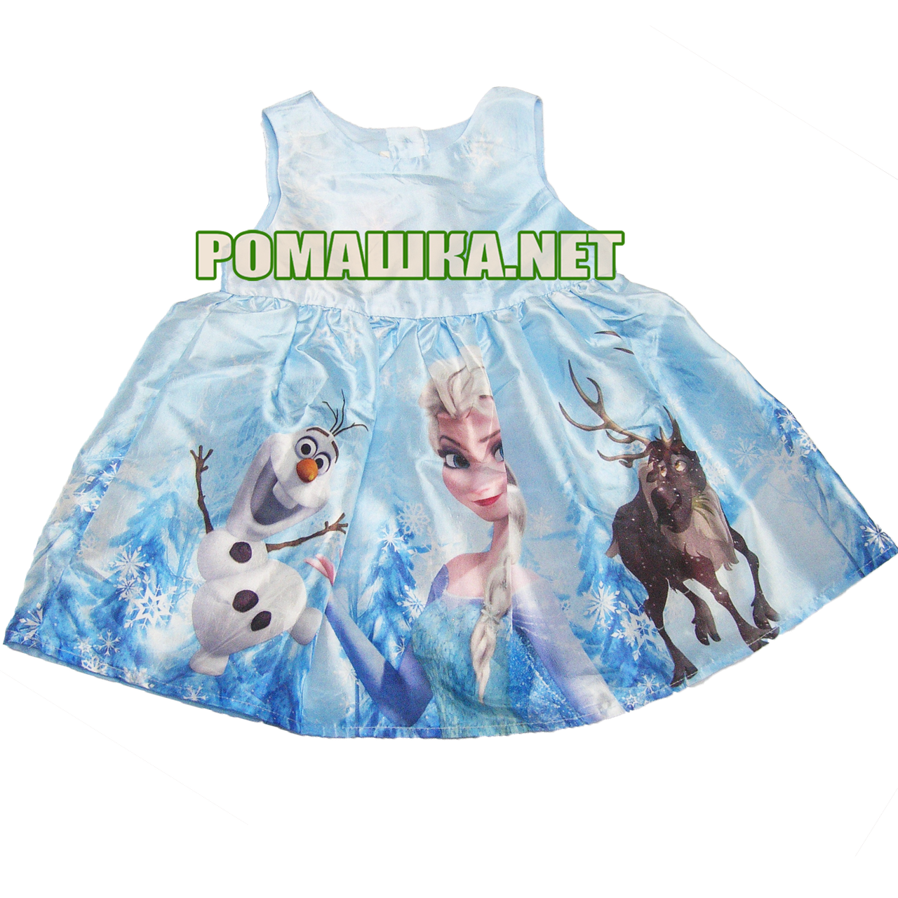 Дитяче літні плаття р. 74 для дівчинки, тканина 100% ПОЛІЕСТЕР 3939 Блакитний