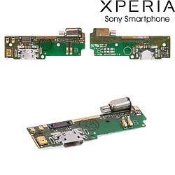 Шлейф- плата заряджання для Sony Xperia XA F3112, F3113, F3115, F3116, конектора заряджання з вібро, оригінал