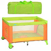 Манеж Ведмедик у колясці жовтогарячий Bambi (M 1600)