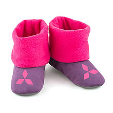 Хатні капці Міцубіші фіолетові з рожевим манжетом