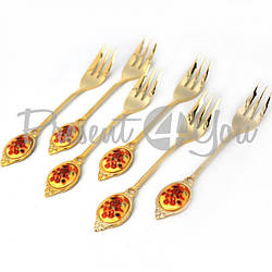 Набір десертних вилокСоняшники (6 шт.), h-13 см (101-6701)