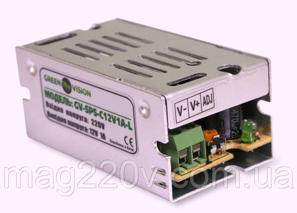 Імпульсний блок живлення Green Vision GV-SPS-C 12V1A-L(12W)